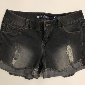 Grey Celebrity Pink Jean Shorts